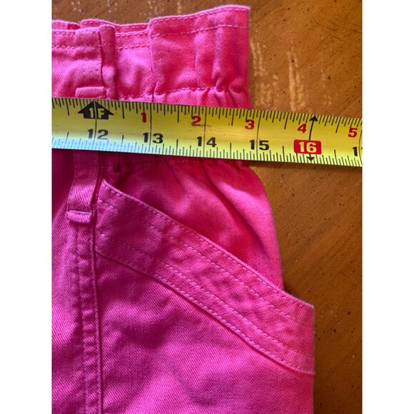 Sezane Arthuro Trousers Paper Bag Pants High Waisted Bright Pink Size 38 Medium - Picture 12 of 14